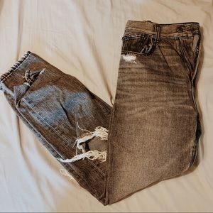 Dark Grey American Eagle mom jeans